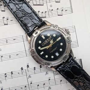 GUESS Black and Silver Watch